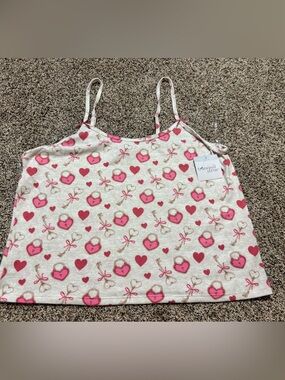Pajama Camisole NWT Top Soft & Sweet Hearts and Locks Lounge wear women’s large